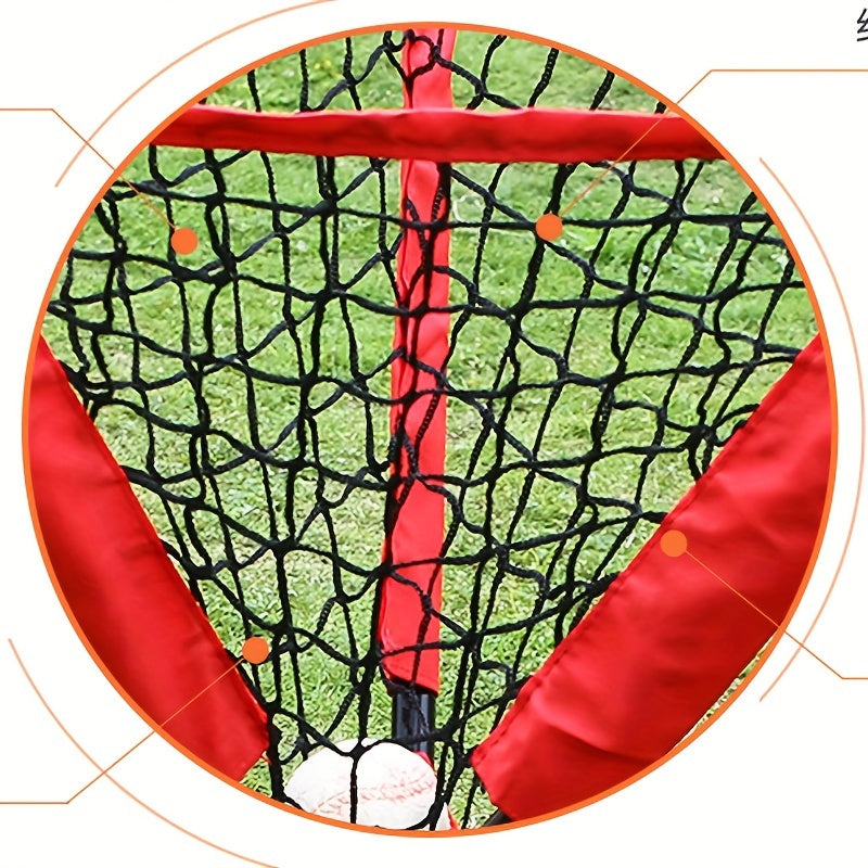 Softball Baseball Net Pocket Triangle Ball Holder Portable Ball Collector