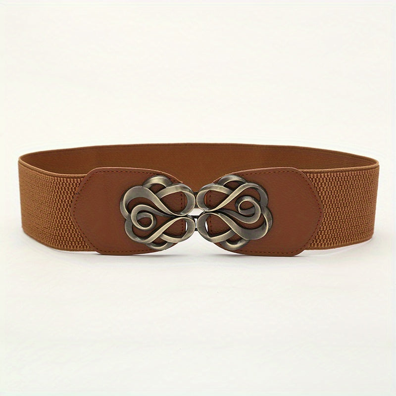 Men's Rose Pattern Buckle Belt for Outdoor Party Holiday Working