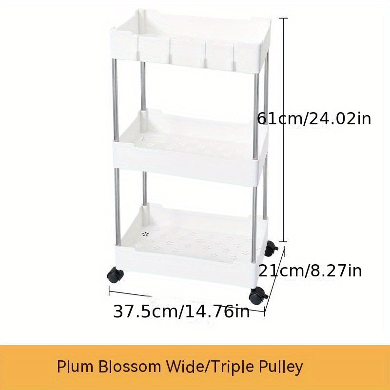 Mobile Storage Rack 5-Layer Home Organizer Without Wheels