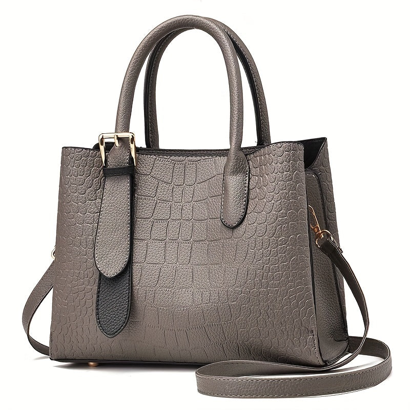 Crocodile Pattern Tote Bag Handbag for Daily Commute