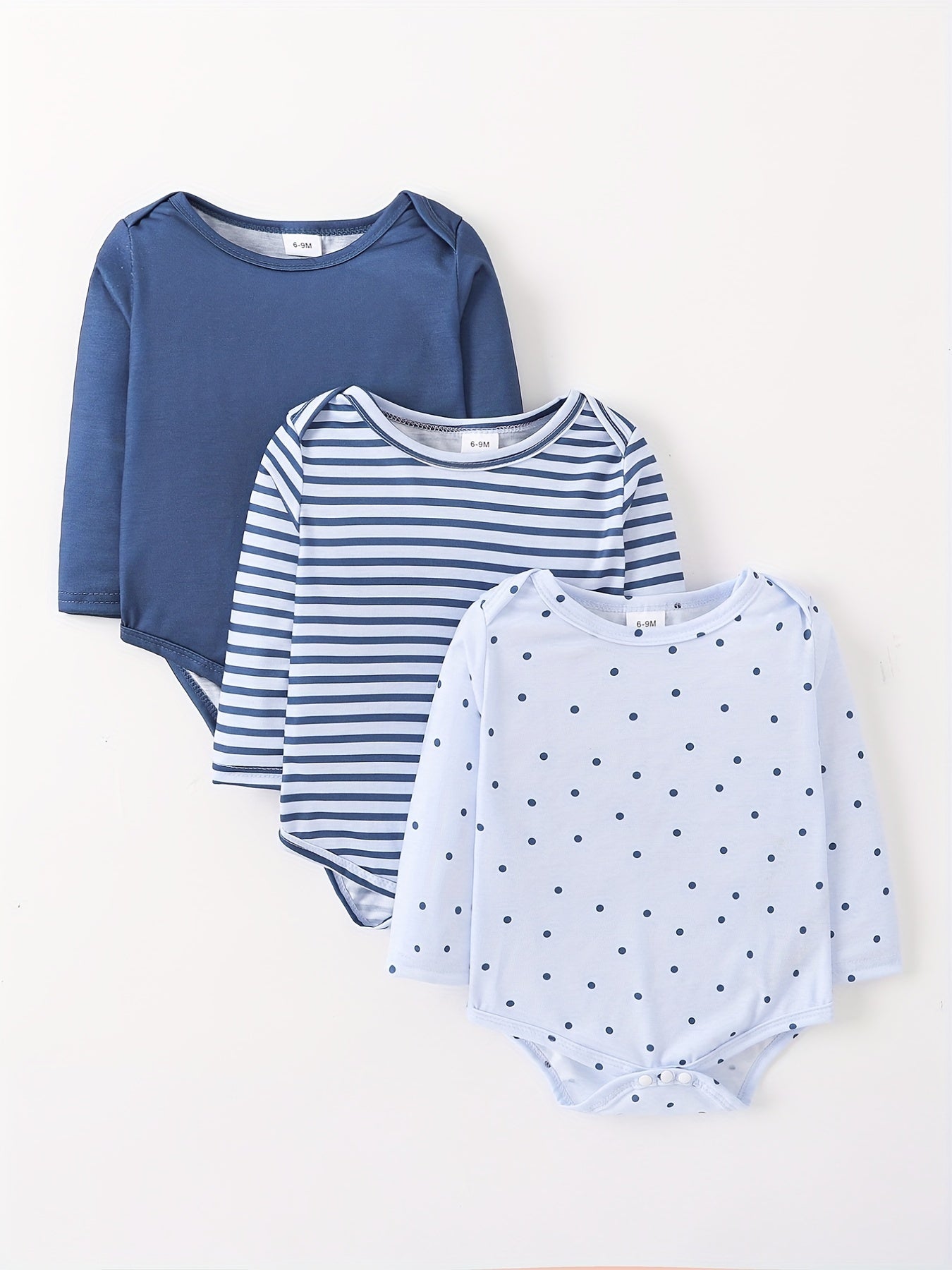 Baby Boys 3pcs Mixed Rompers Set Triangle Jumpsuits