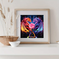 30 Adult & Kids 5D DIY Art Painting Set Dragon Love Round Full Diamond