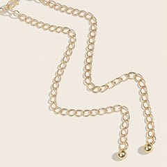 Hollow Out Metal Belt Wide Waistband for Women