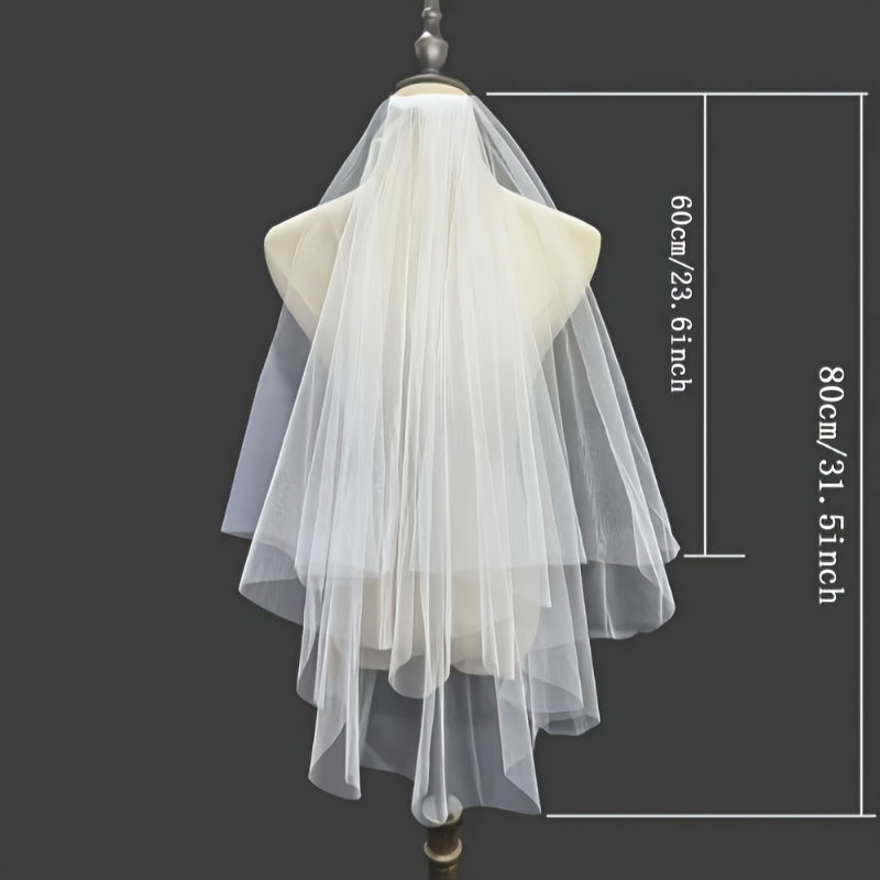 Romantic Bridal Veil with Floral Embellishments for Weddings