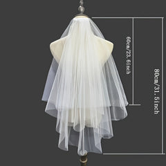 Romantic Bridal Veil with Floral Embellishments for Weddings