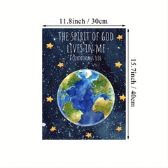 Outer Space Art Canvas Print for Kids Room Wall Decor