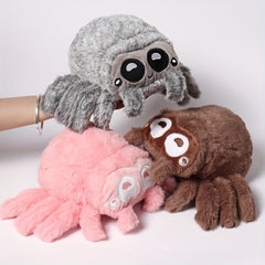 2pcs Plush Spider Toy Soft Polyester Prank Prop Halloween Decor