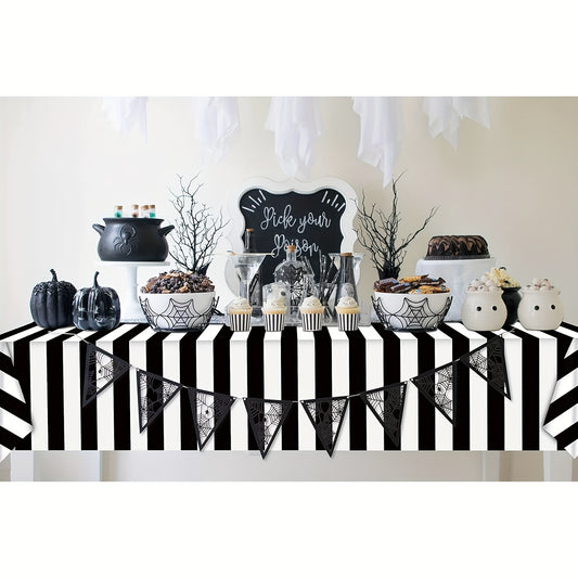 Christmas Nightmare Disposable Plastic Tablecloth Rectangular Party Decoration