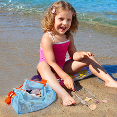 Beach Adventure Set Mesh Shovel Mesh Bag Sand Scooper Shark Tooth Sifter