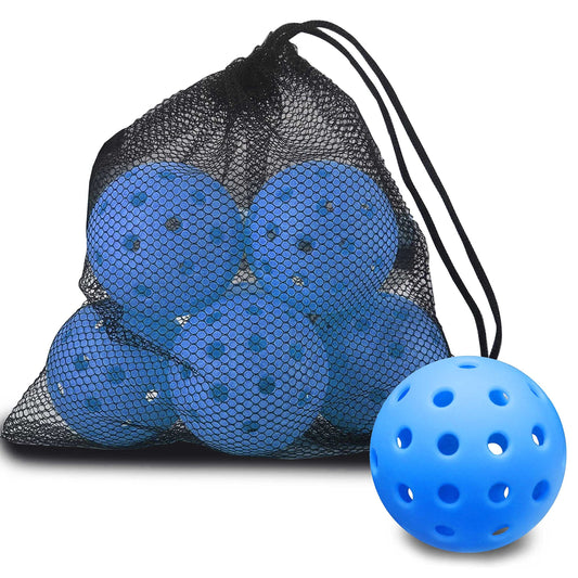 6pcs Pickleball Balls with Mesh Bag for Training