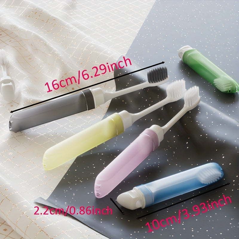 Portable Folding Toothbrush Soft Bristles Home Travel Use
