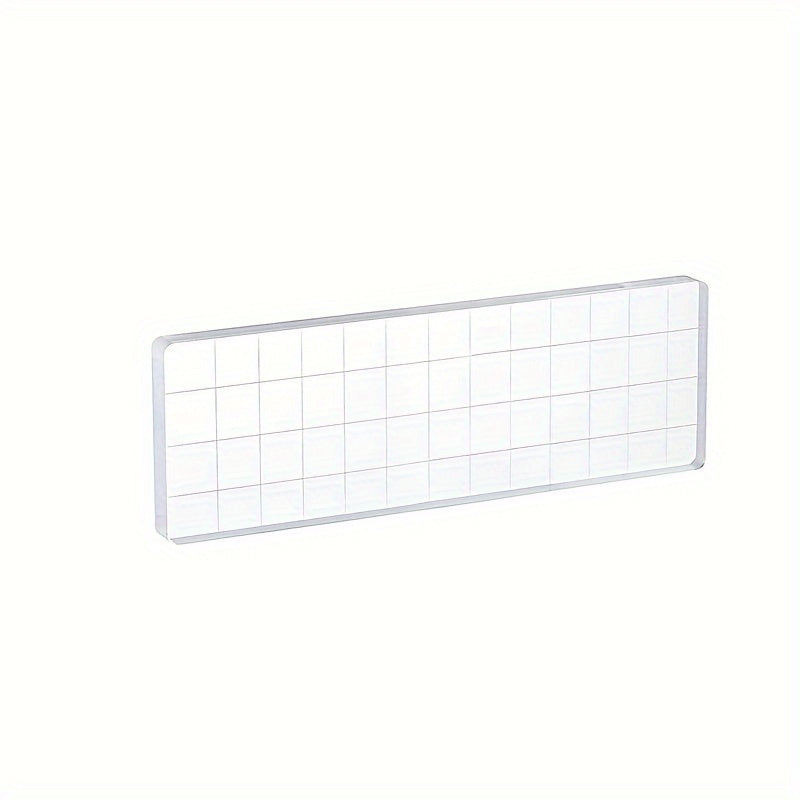 Acrylic Seal Block w/ Grid Lines Stamping Tool for Scrapbook Crafts