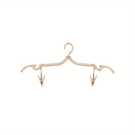 Foldable Coat Hanger Clothes Hanger With Clips For Travel