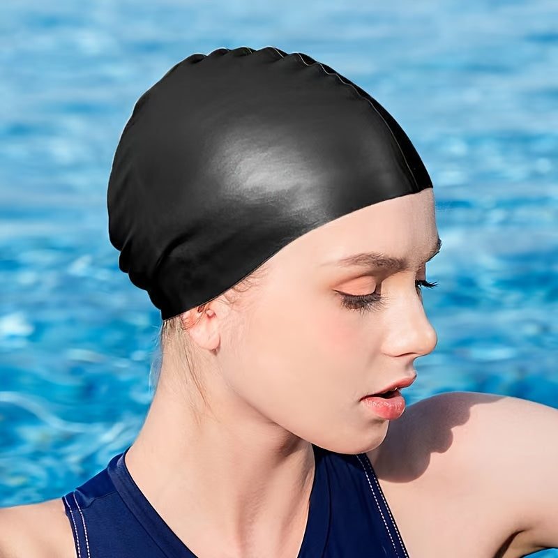Professional Unisex Silicone Swimming Cap - Waterproof & Stretchable
