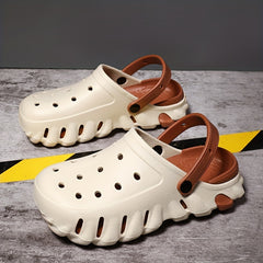 Men's Closed Toe Slip On Clogs Anti-skid Water Beach Garden Shoes