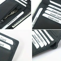 Men's Slim RFID Blocking Leather Wallet Card Holder Coin Purse
