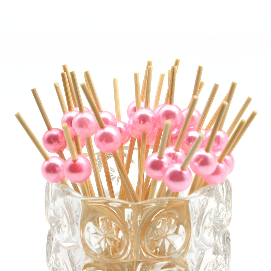 100 Bamboo Cocktail Picks Appetizer Party Food Garnish