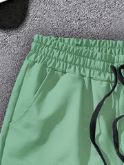 Men's PARIS Graphic Drawstring Stretch Shorts