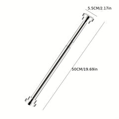 Adjustable Stainless Tension Shower Curtain Rod Bathroom Anti Slip Rod