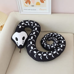 Realistic Planted Snake Plush Toy Skull Snake Peach Blossom Green Snake Doll