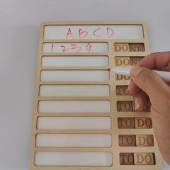 Wooden Schedule Board Housework Table Student Itinerary Note Board