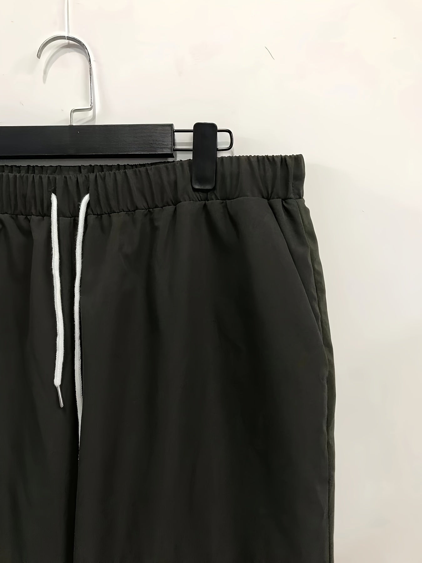  Casual Pants Women's Plus Solid Drawstring High Rise Loose Fit