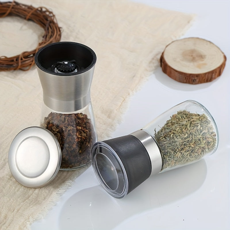Manual Pepper Grinder Glass Spice Grinder Sea Salt Ginder