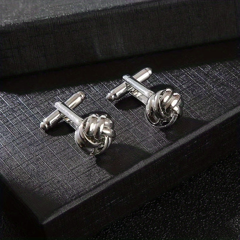 Fried Dough Twists Cufflinks Sleeve Nails for Men's Shirts