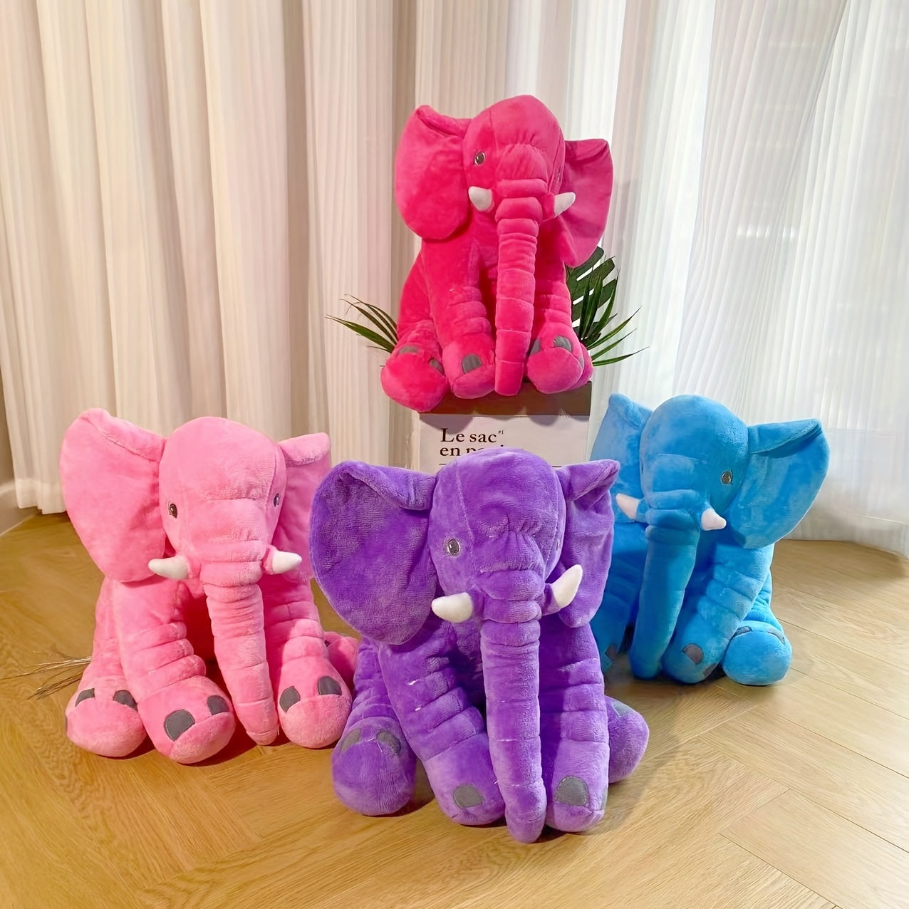 Soft Plush Elephant Toy Pillow - Sleeping Back Cushion Animal Doll Gift