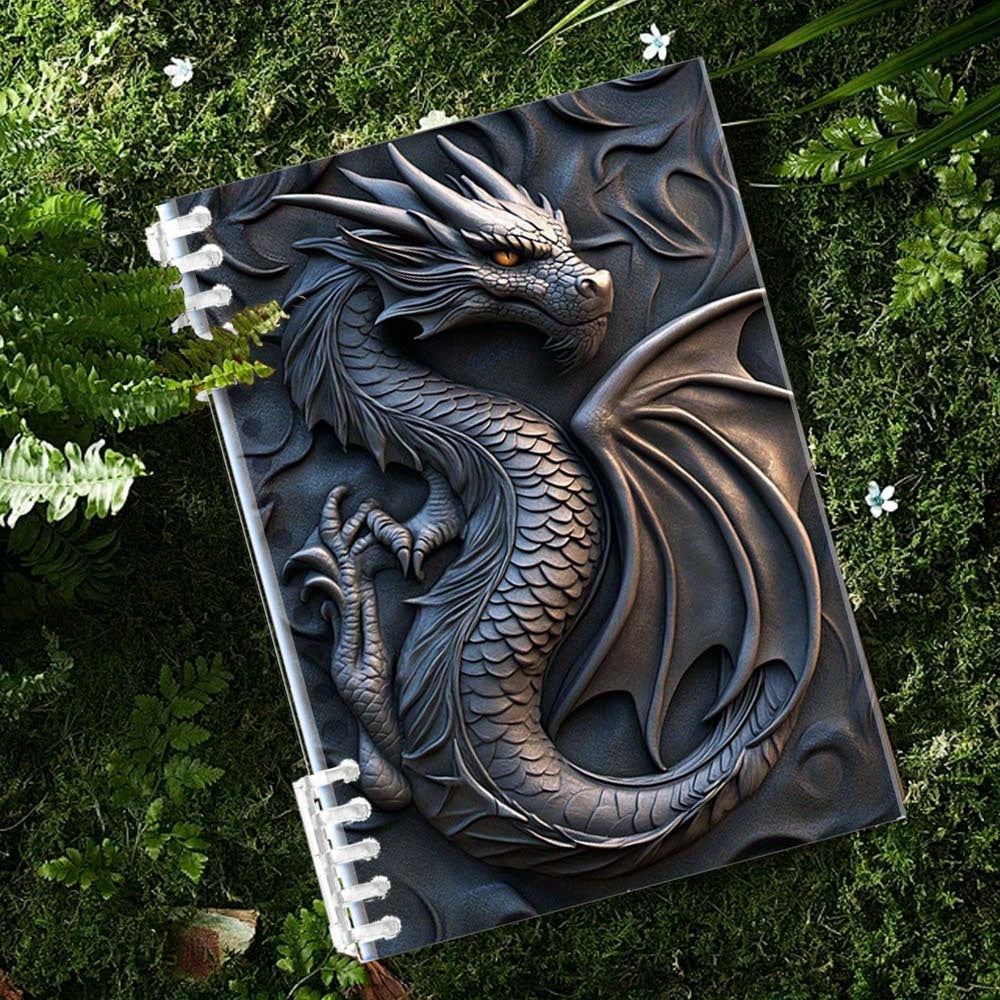 Dragon Carving Notebook Durable Hardcover Perfect Students & Professionals
