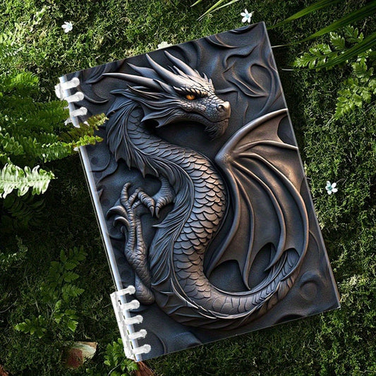 Dragon Carving Notebook Durable Hardcover Perfect Students & Professionals