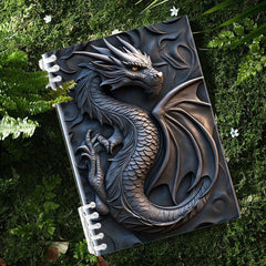 Dragon Carving Notebook Durable Hardcover Perfect Students & Professionals