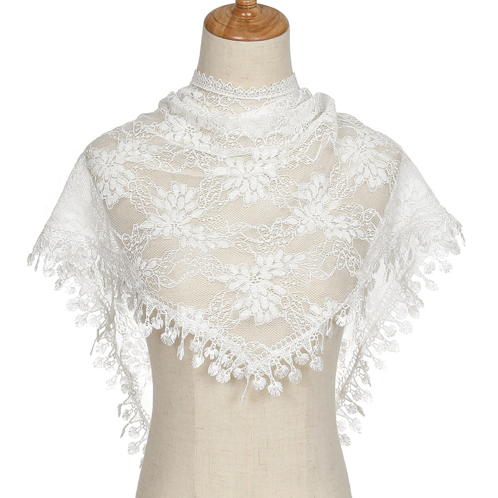 Triangular Lace Veil Prayer Church Veil Women Headcovering Lace Scarf