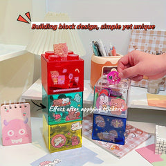 Colorful Cartoon Character Coin Bank Compartment for Saving and Organizing Coins