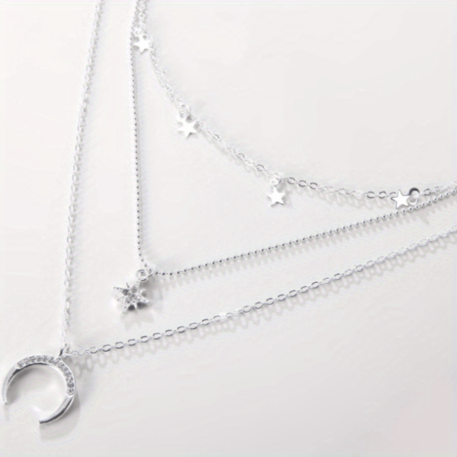 Bohemian Style Moon Golden Multilayer Necklace