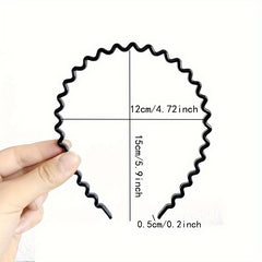2pcs Non Slip Wave Headbands Sports Hair Accessories