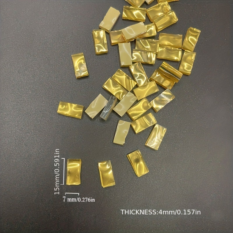 65pcs Golden Glass Mosaic DIY Art Manual Materials