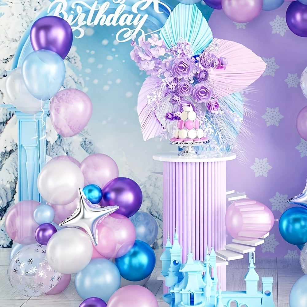 Ice & Snow Balloon Garland Arch Kit for Party Decoration