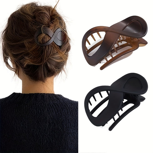 2pcs Acrylic Hair Claw Matte Hair Barrettes Women Girls Hair Accessories