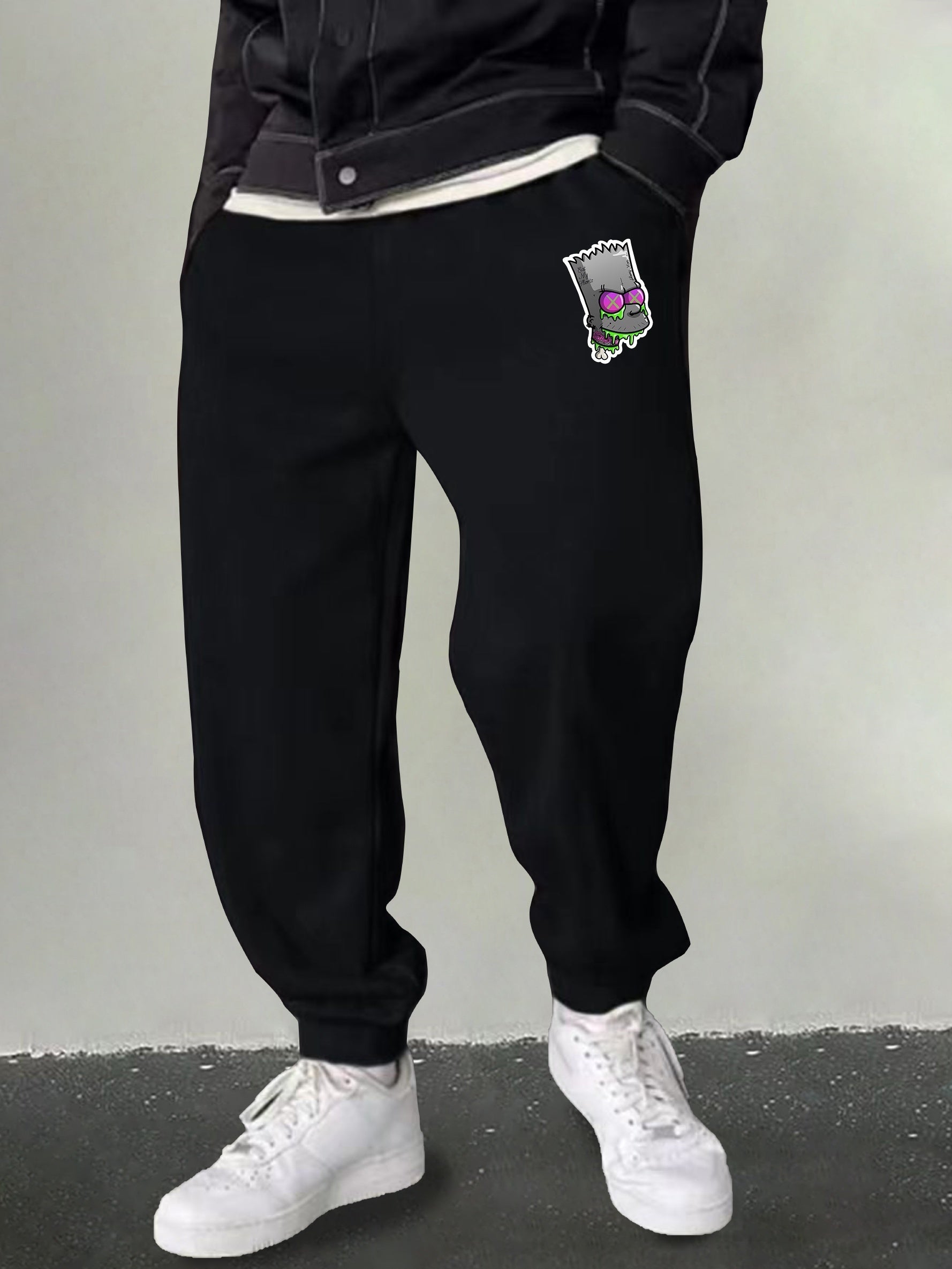 Men's Stylish Portrait Graphic Sweatpants Loose Joggers