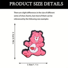 25pcs Bear Pattern Charms Shoes Slippers Decoration Accessories