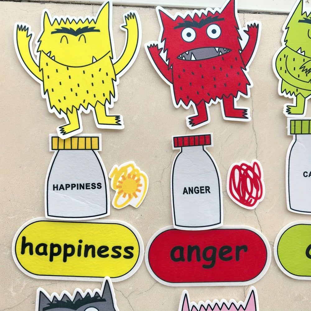 Emotion Monster Picture Book Apron Puppet Felt Story