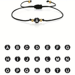 English Letters String Bracelet Women's Name Initial Rope Bracelet