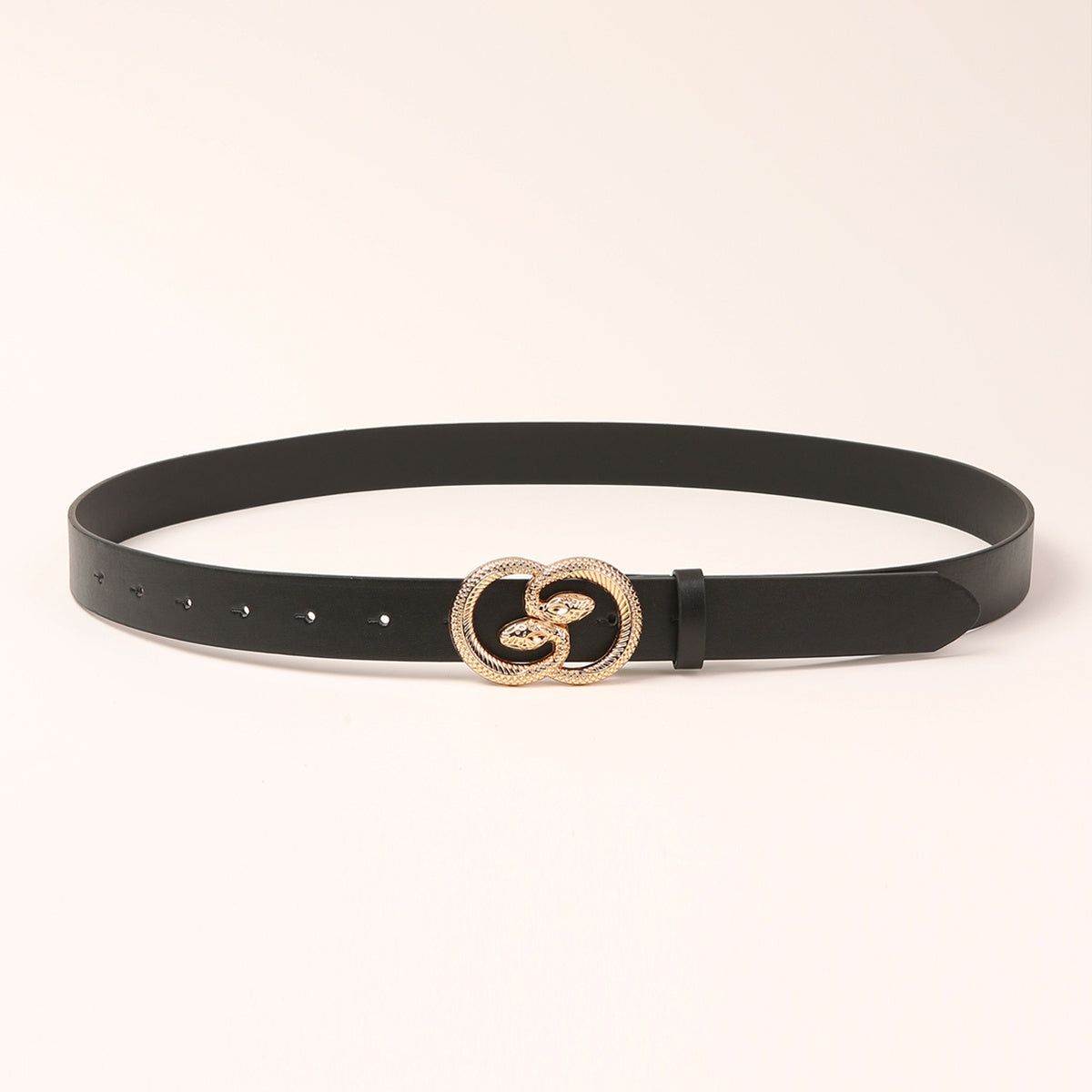 Double Snakes Alloy Buckle Belt
