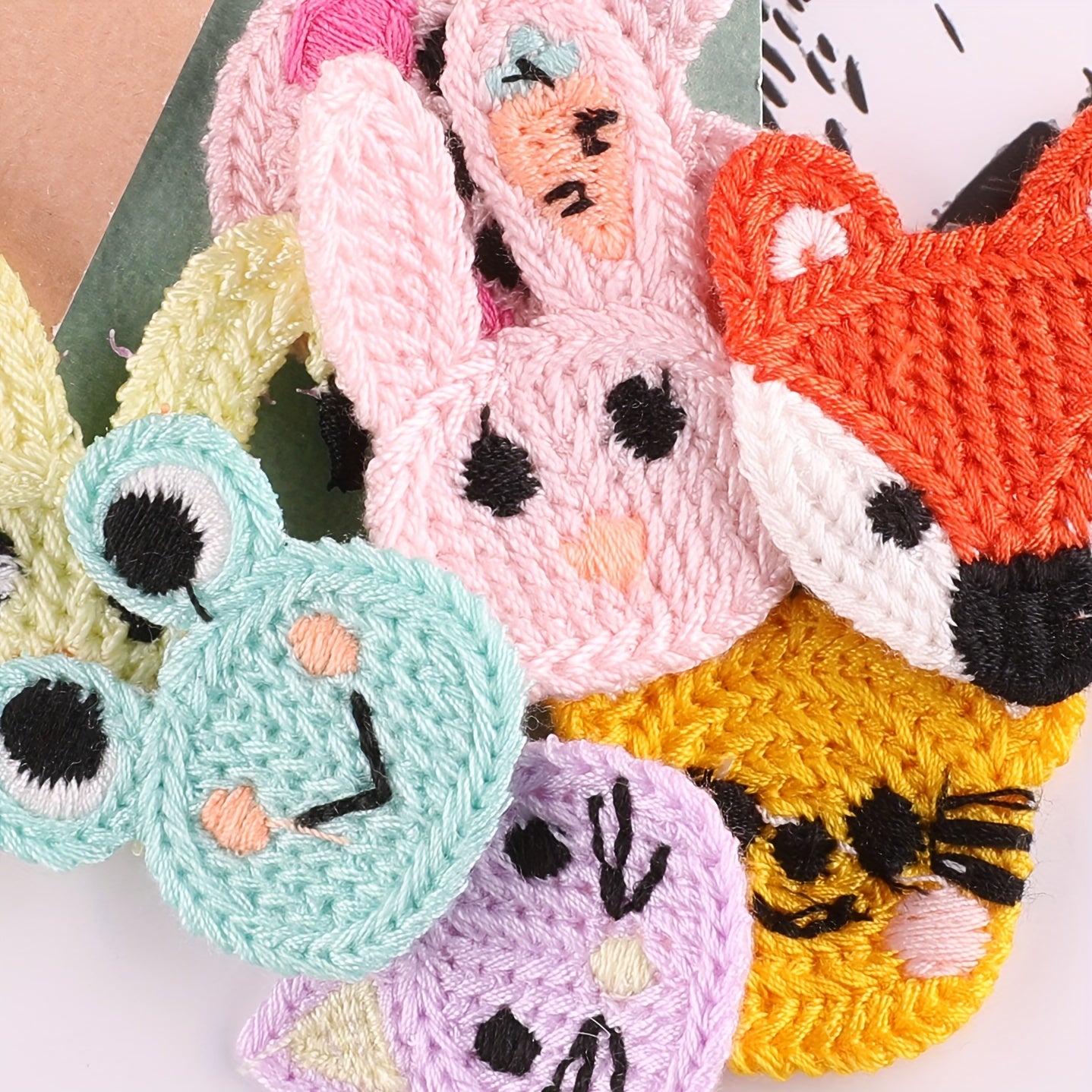 8pcs Plush Cartoon Animal Patches for Girls Clothing
