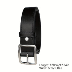 PU Leather Pin Buckle Belt Men's Pants Belt For Jeans