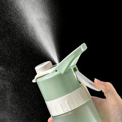 650ml Spray Water Bottle Large Capacity Portable Sport Bottle