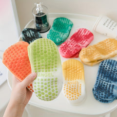 Tie Dyed Gradual Change Yoga Socks For Women Non-slip Low Top Socks