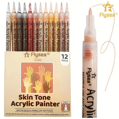 Skin Tones Art Markers Set Of 12 For Face Body Paint Rocks Canvas