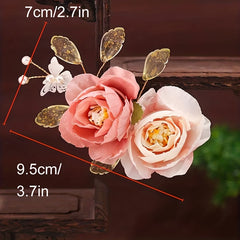 Silky Flower Hair Clip Bridal Wedding Hair Accessories